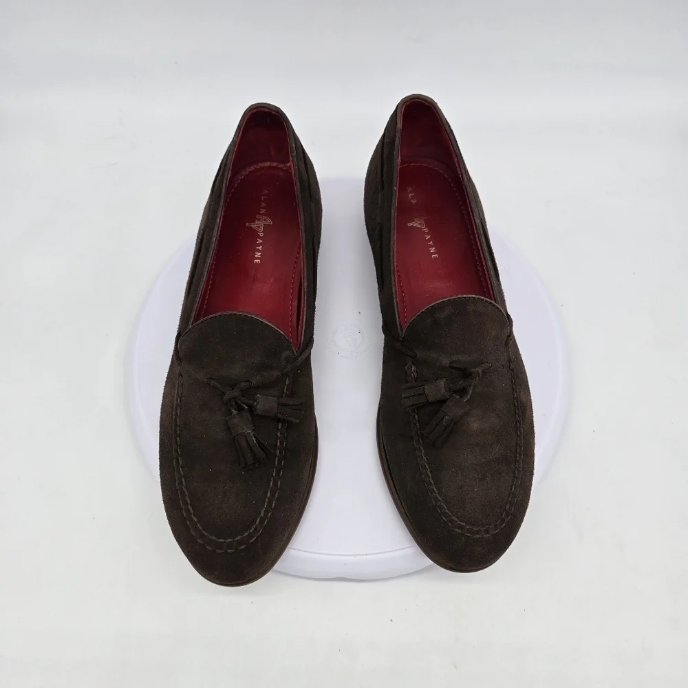Alan Payne Shoes Men's 9 Loafers Slip On Brown
